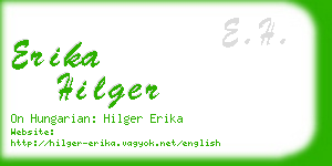 erika hilger business card